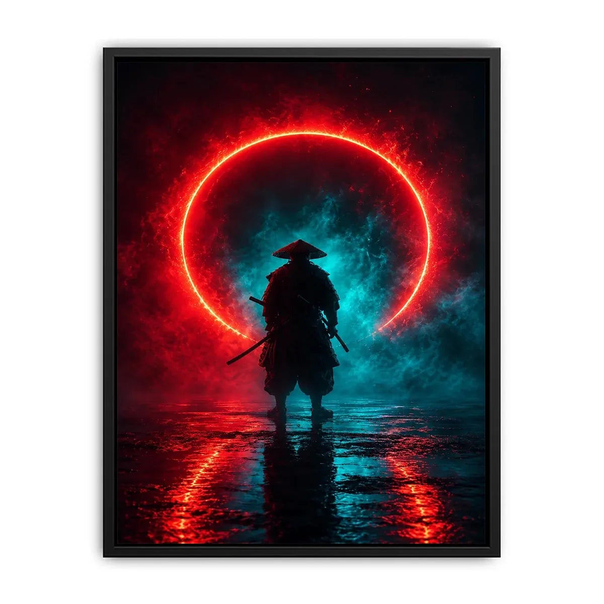Crimson Eclipse canvas art for modern luxury decor.