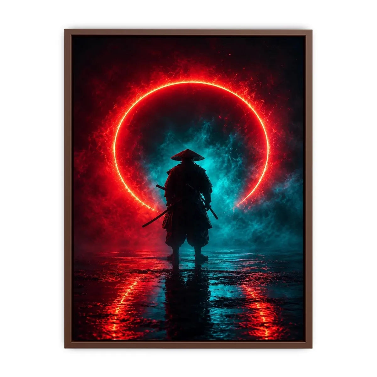 Crimson Eclipse canvas art for modern luxury decor.