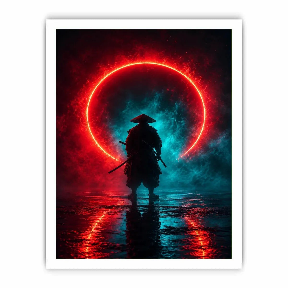 Crimson Eclipse canvas art for modern luxury decor.