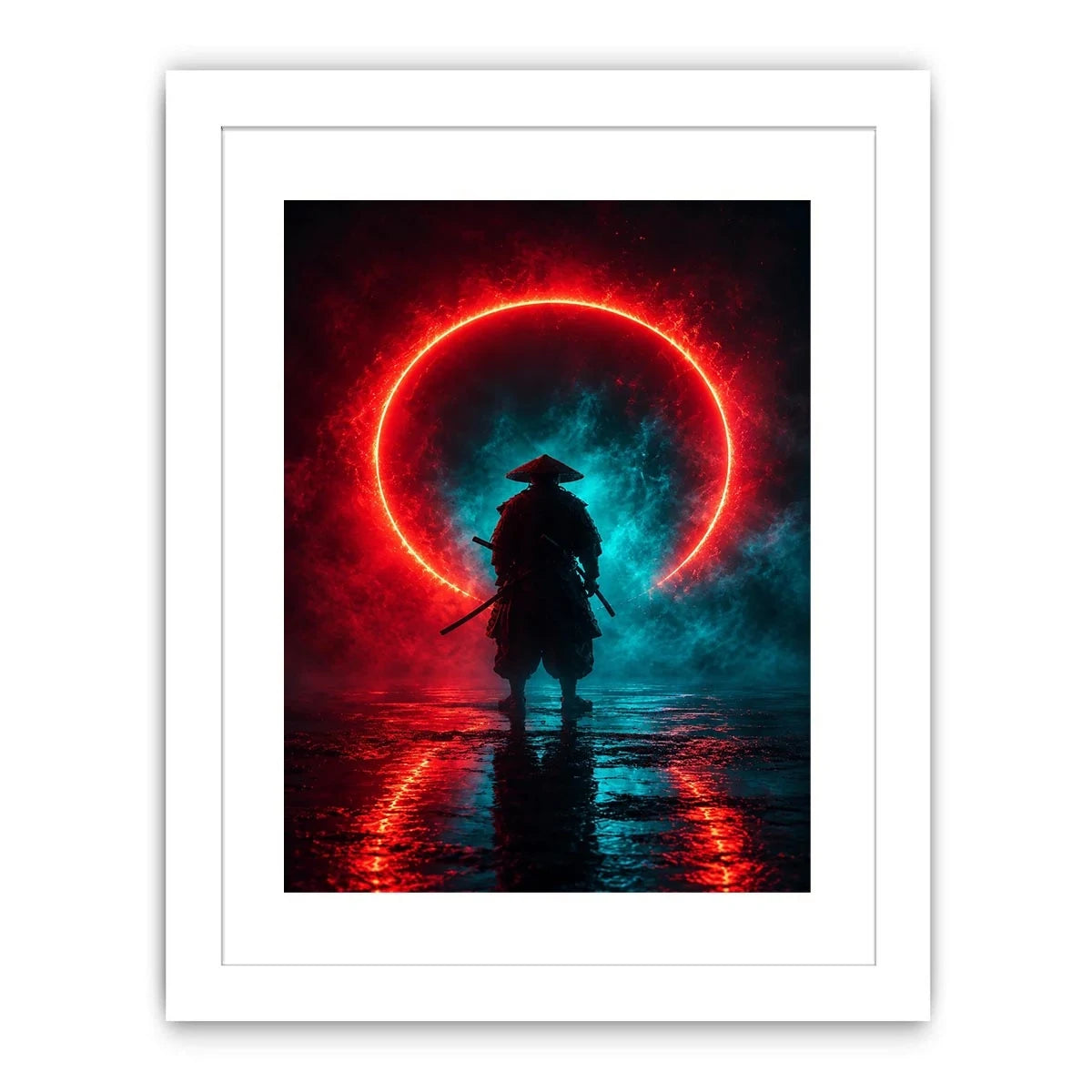 Crimson Eclipse canvas art for modern luxury decor.