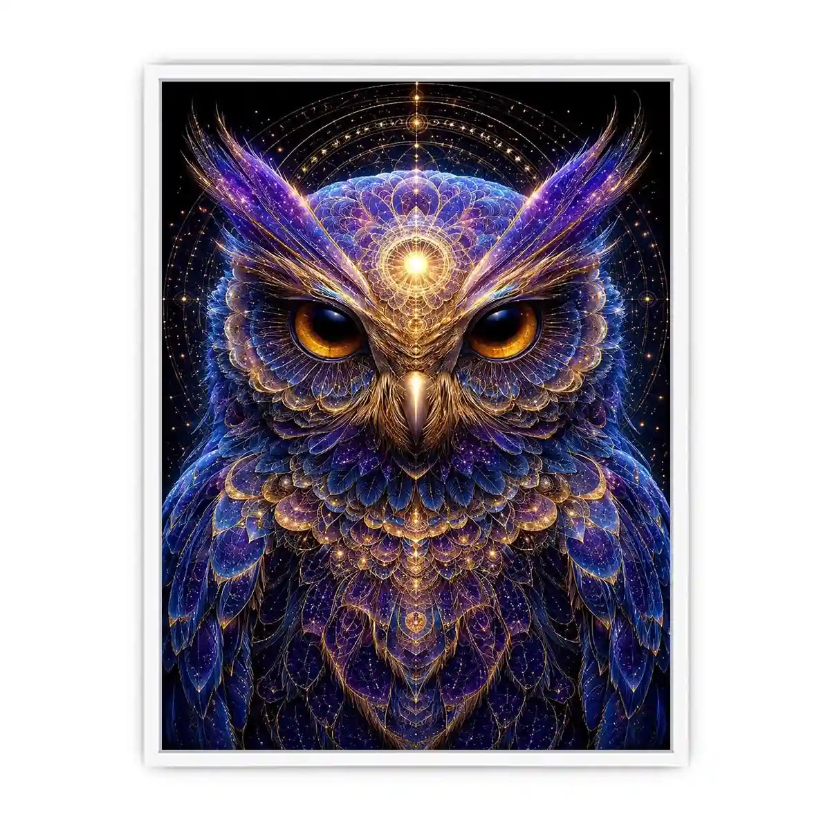 Lunar Wisdom canvas art for modern luxury decor.