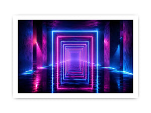 Infinite Neon canvas art for modern luxury decor.