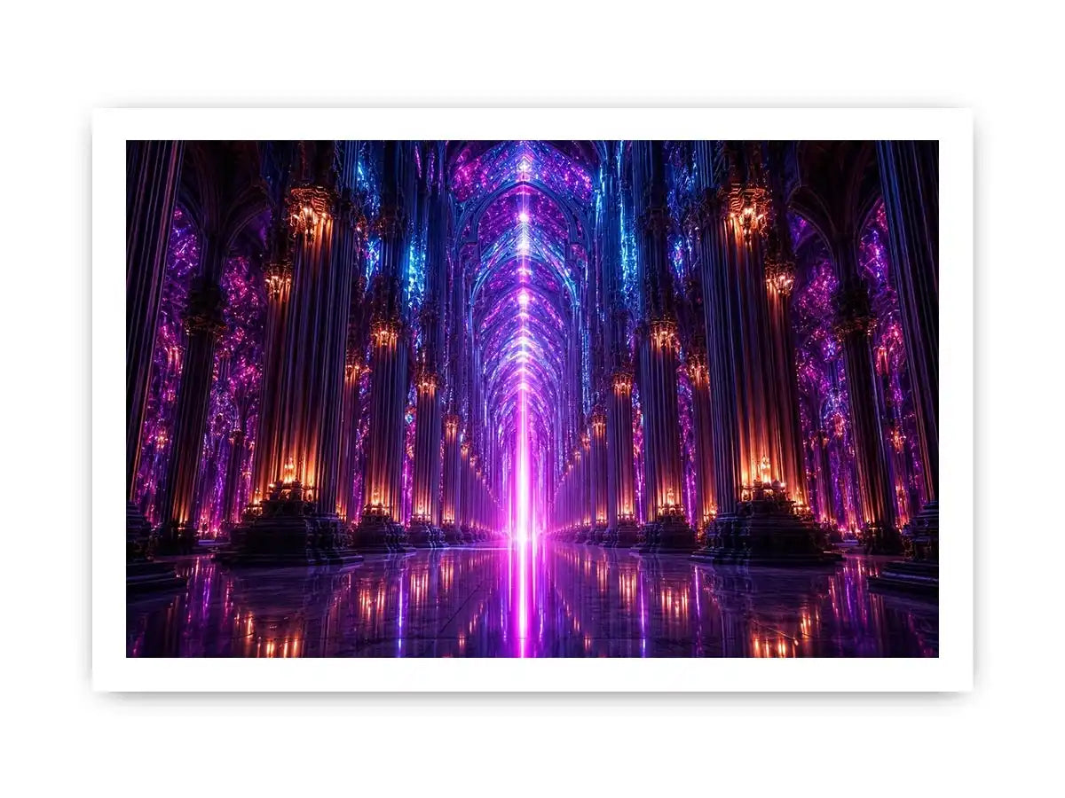 Celestial Cathedral canvas art for modern luxury decor.