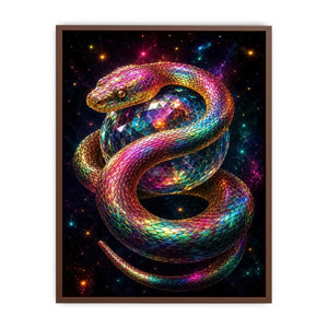 Colorful fantasy snake canvas art for bold creative room decor.