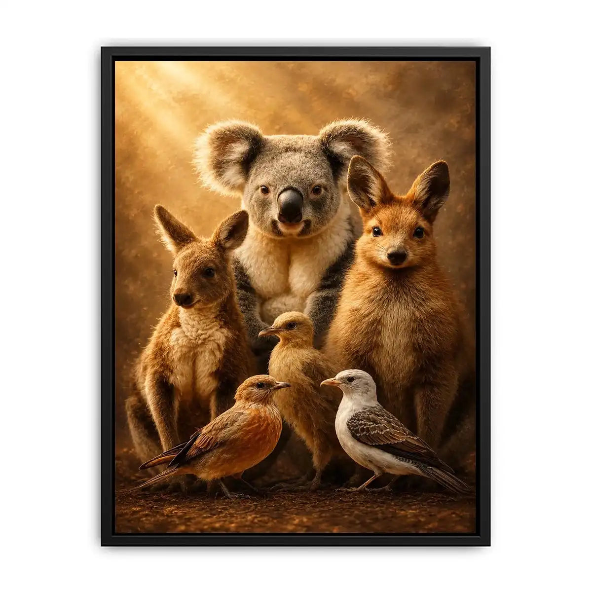 Australian animal canvas art for cozy nursery or kids room decor.