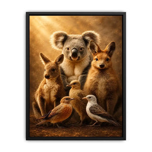 Australian animal canvas art for cozy nursery or kids room decor.