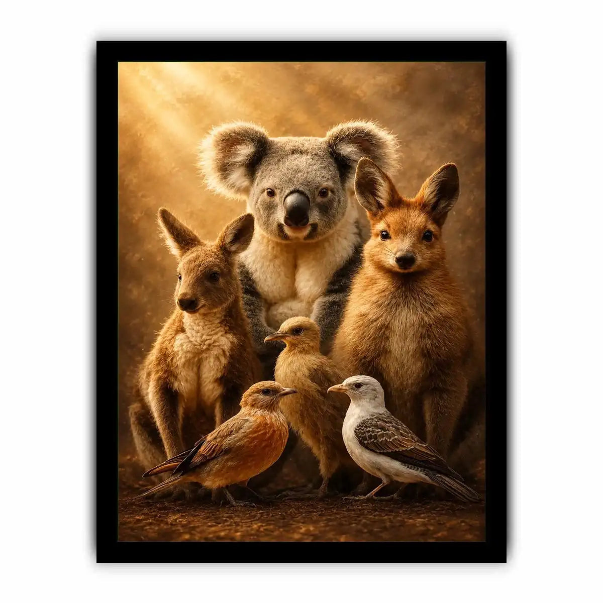 Australian animal canvas art for cozy nursery or kids room decor.