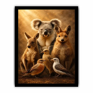 Australian animal canvas art for cozy nursery or kids room decor.