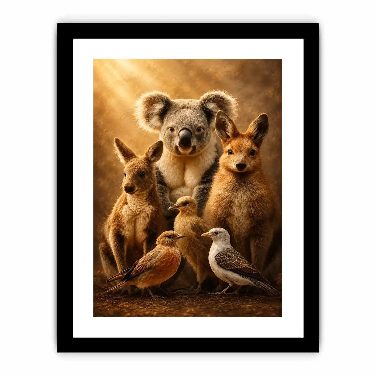 Australian animal canvas art for cozy nursery or kids room decor.