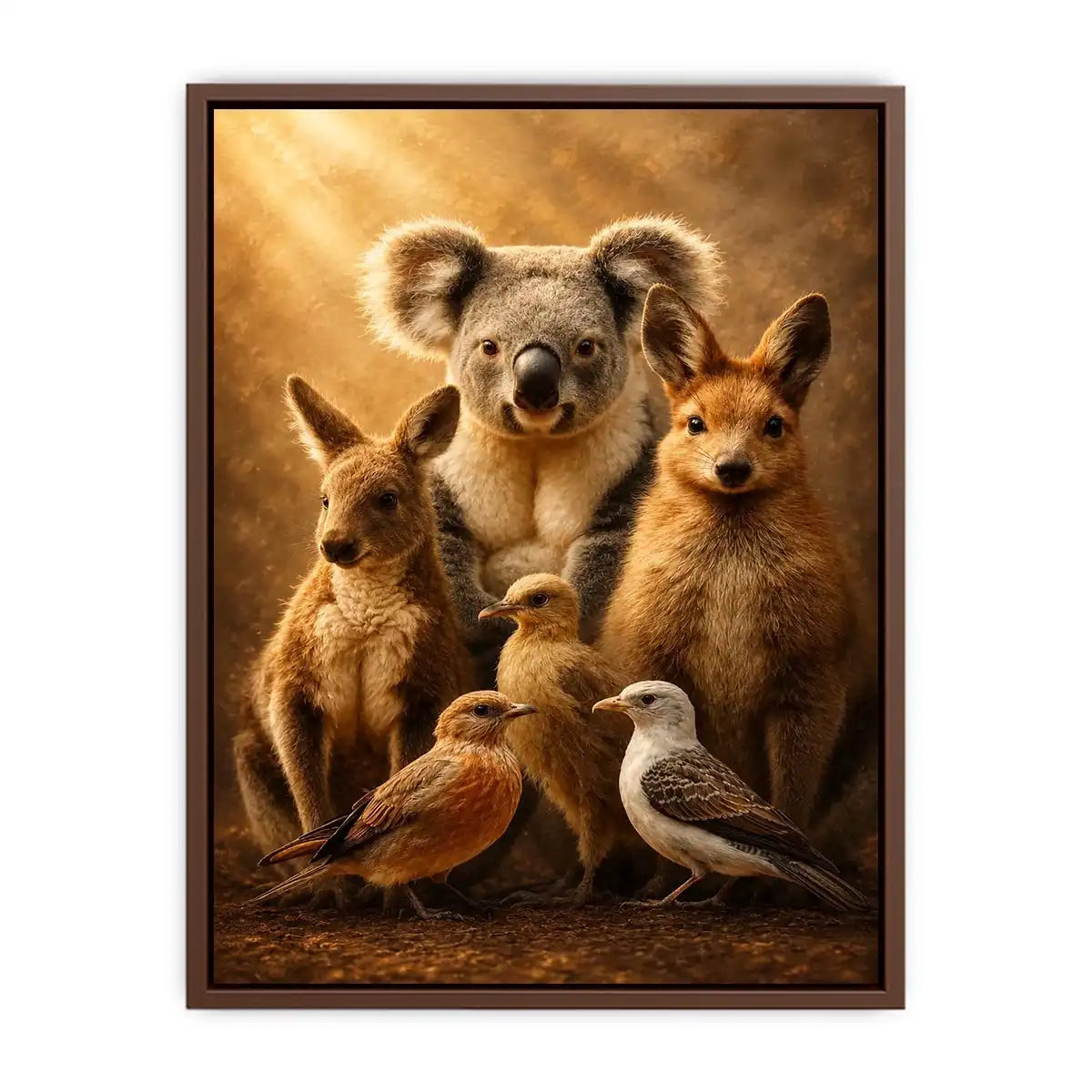 Australian animal canvas art for cozy nursery or kids room decor.