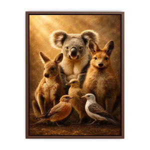 Australian animal canvas art for cozy nursery or kids room decor.