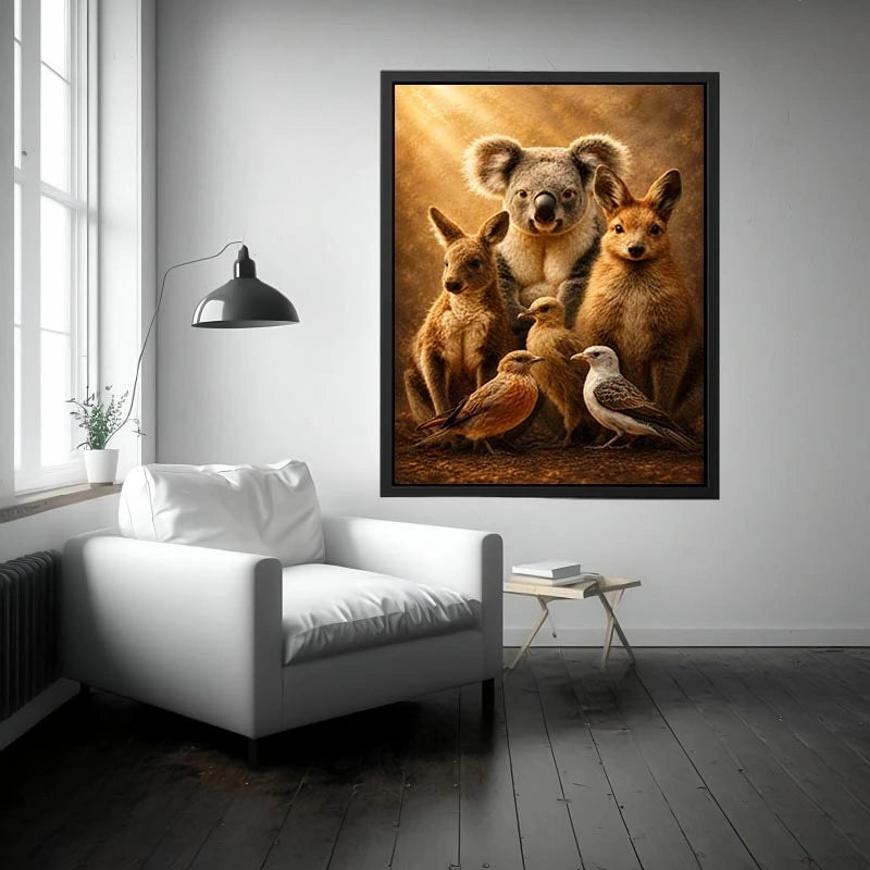 Australian animal canvas art for cozy nursery or kids room decor.