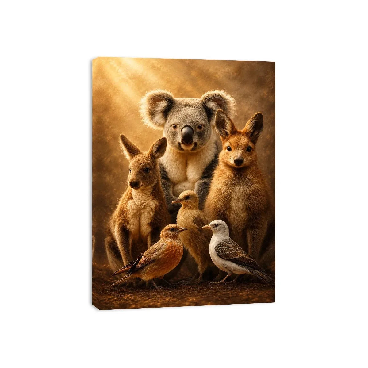 Australian animal canvas art for cozy nursery or kids room decor.