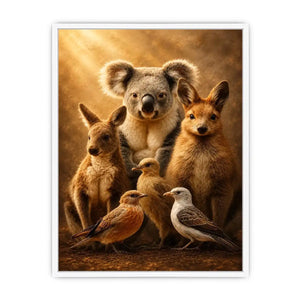 Australian animal canvas art for cozy nursery or kids room decor.