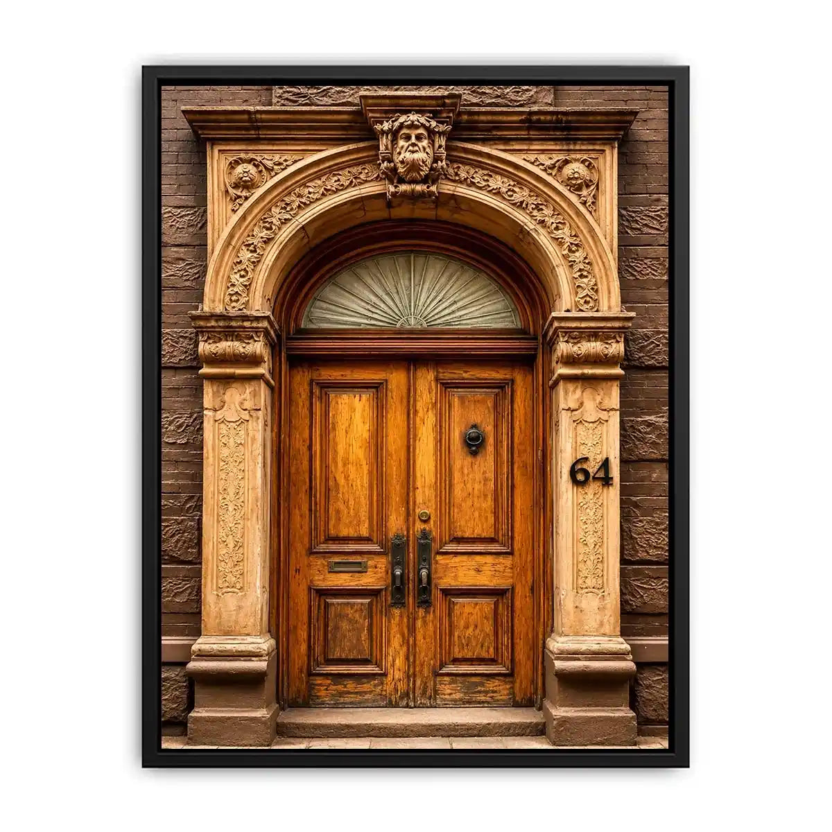 Vintage architectural doorway photography for hallway and entryway wall decor.