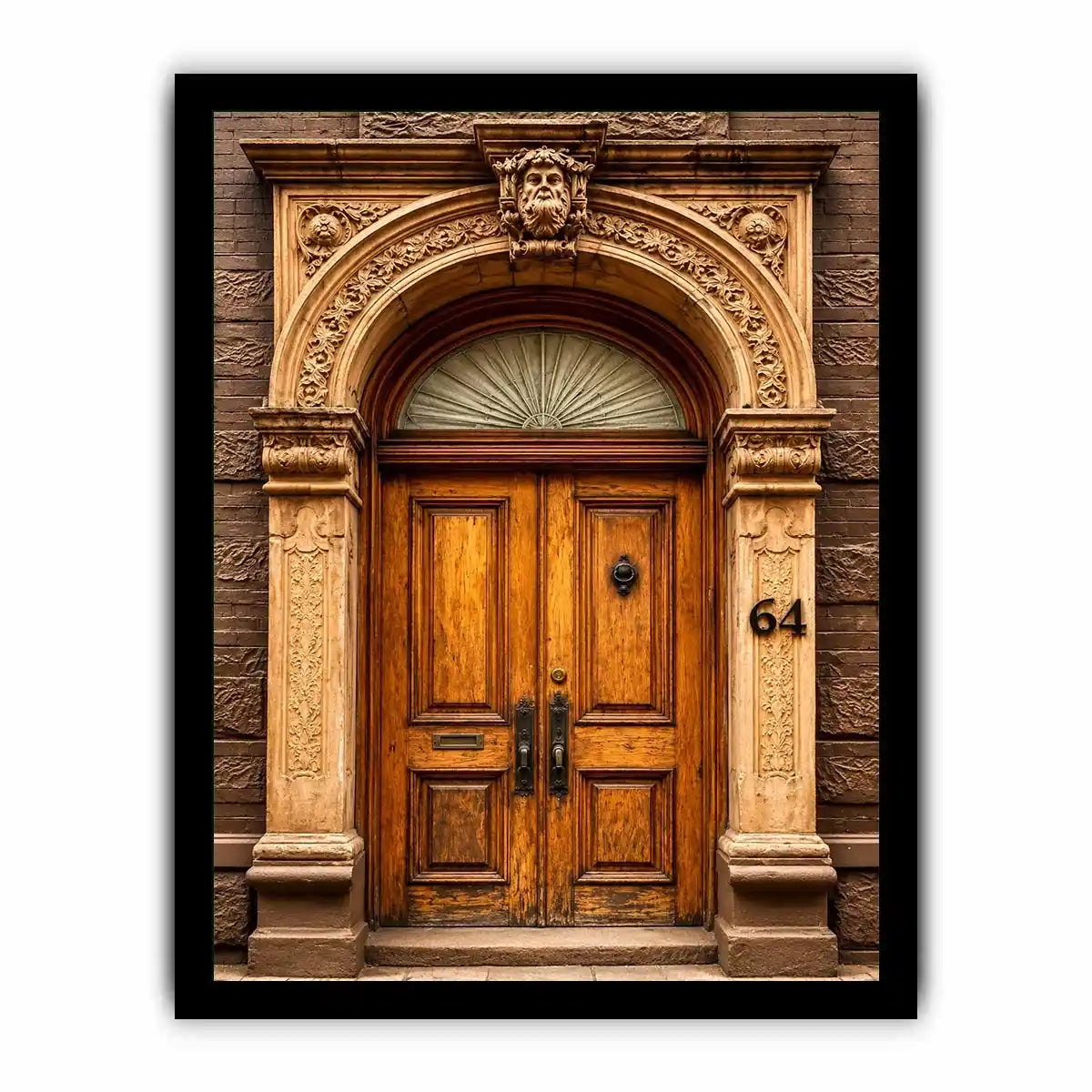 Vintage architectural doorway photography for hallway and entryway wall decor.
