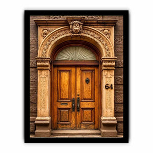 Vintage architectural doorway photography for hallway and entryway wall decor.
