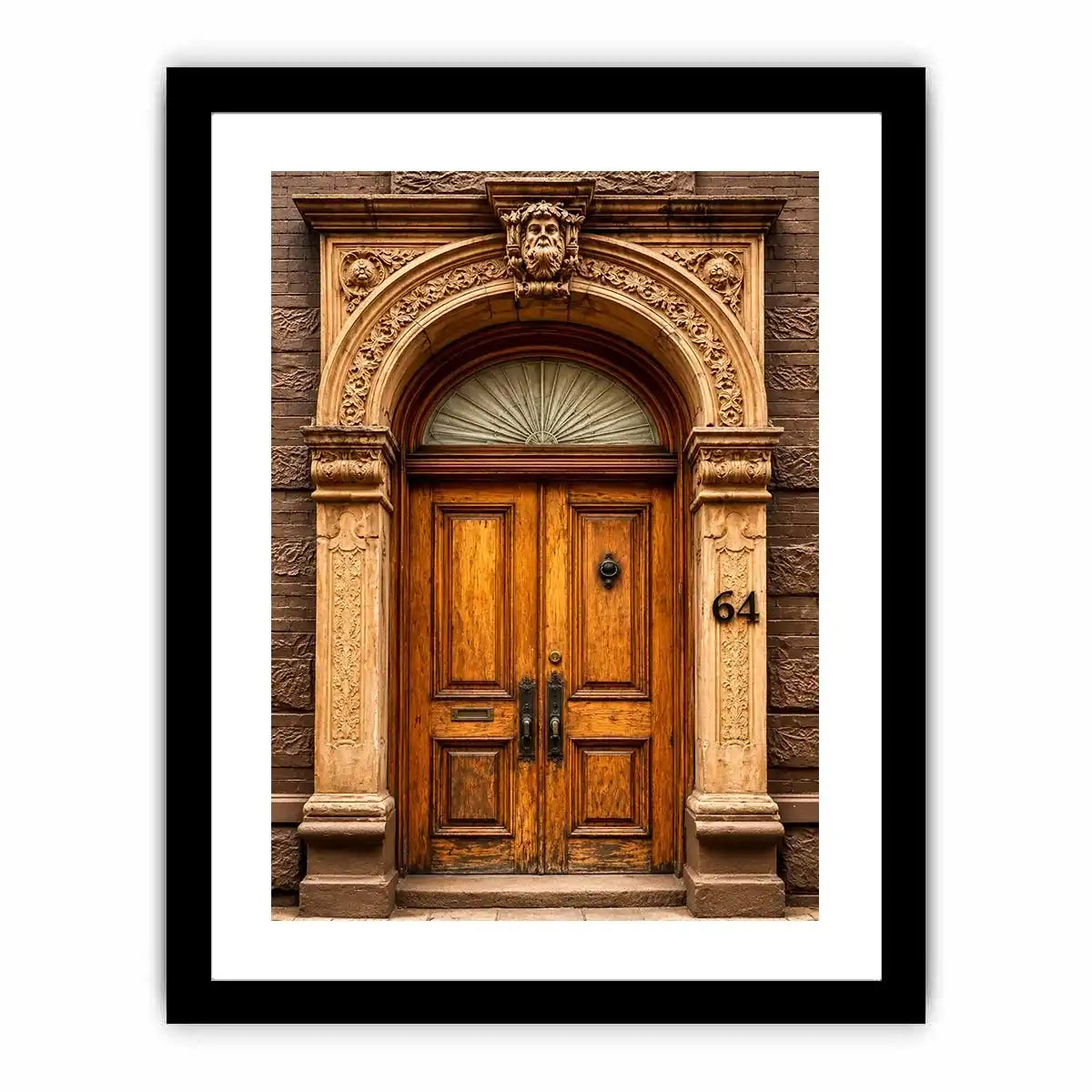 Vintage architectural doorway photography for hallway and entryway wall decor.