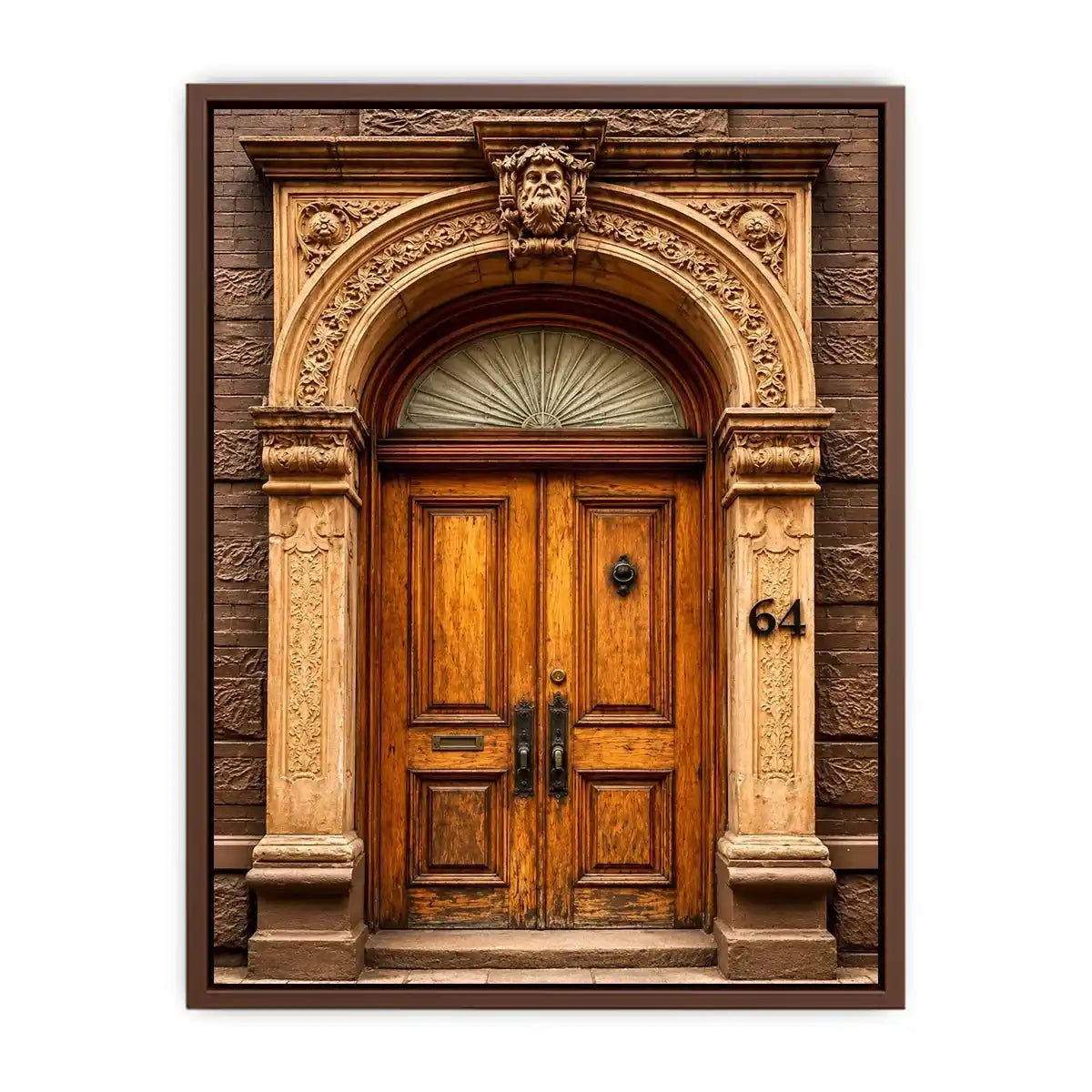 Vintage architectural doorway photography for hallway and entryway wall decor.