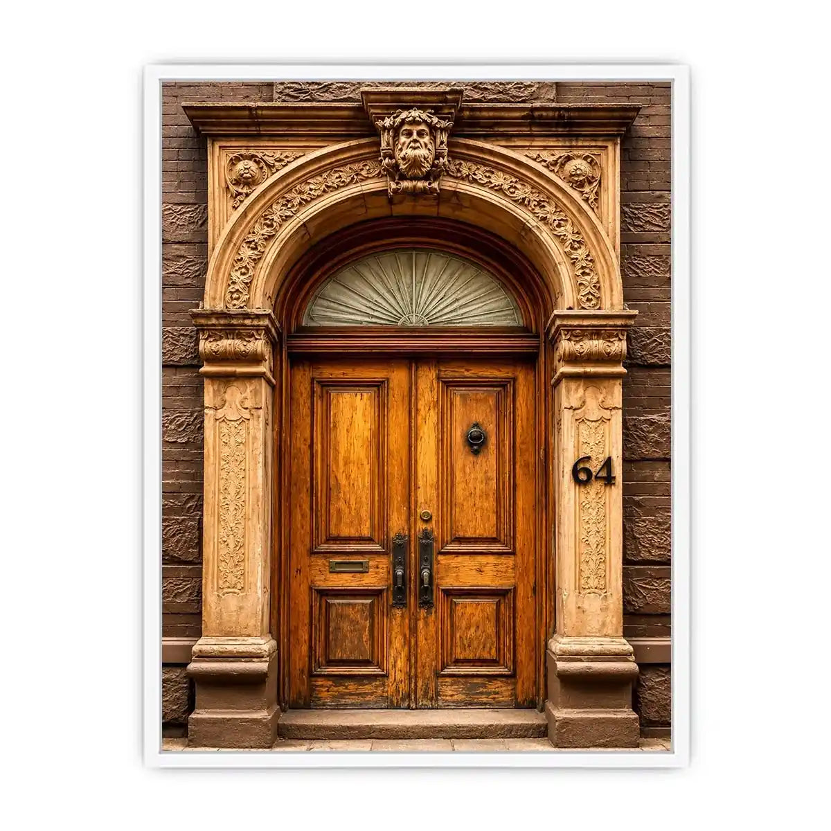 Vintage architectural doorway photography for hallway and entryway wall decor.
