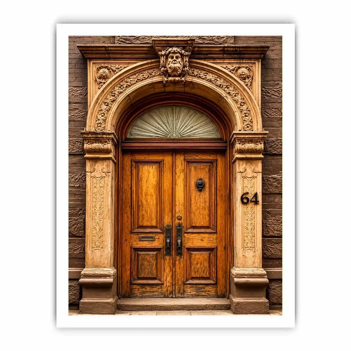 Vintage architectural doorway photography for hallway and entryway wall decor.