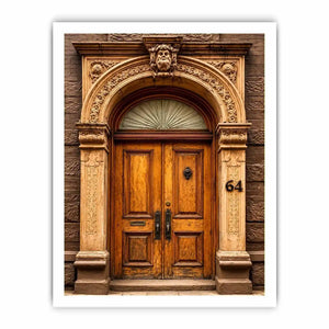 Vintage architectural doorway photography for hallway and entryway wall decor.