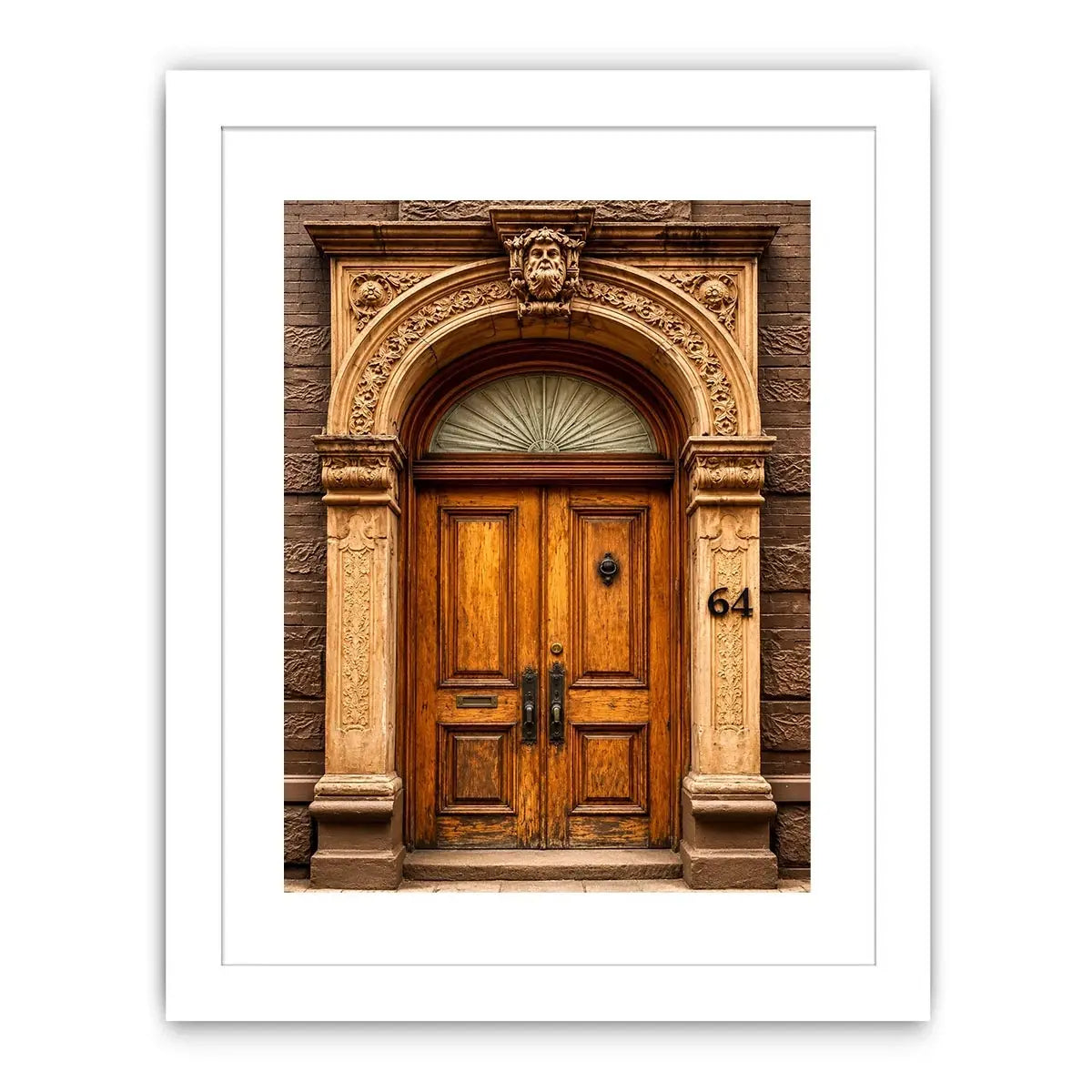 Vintage architectural doorway photography for hallway and entryway wall decor.