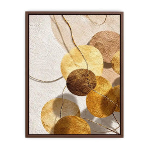 Gold neutral geometric abstract canvas art for luxury bedroom and living room decor.