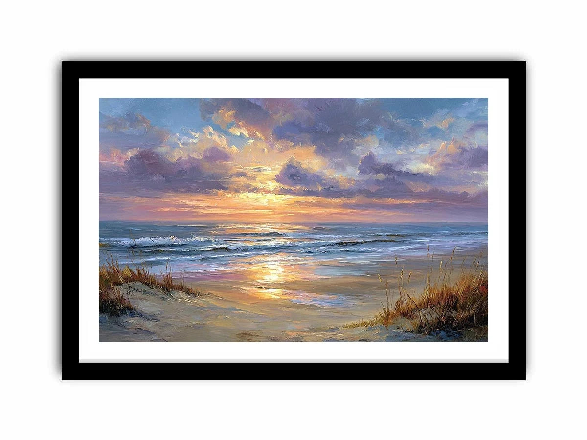 Aerial beach photography canvas print with turquoise waves for coastal living room decor.