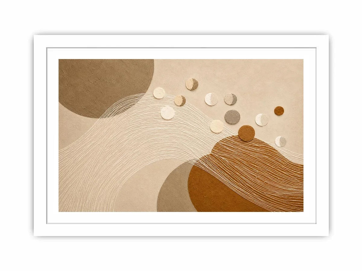 Neutral abstract geometric canvas art for modern living room decor.
