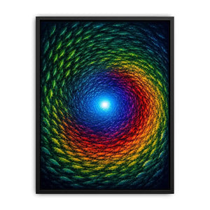 Colorful fish canvas art for bold modern living room decor.
