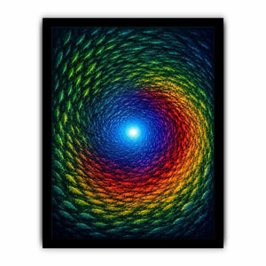 Colorful fish canvas art for bold modern living room decor.