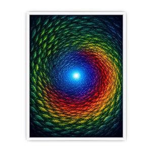 Colorful fish canvas art for bold modern living room decor.