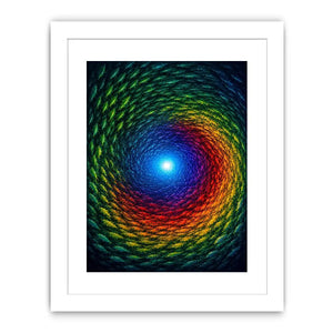 Colorful fish canvas art for bold modern living room decor.