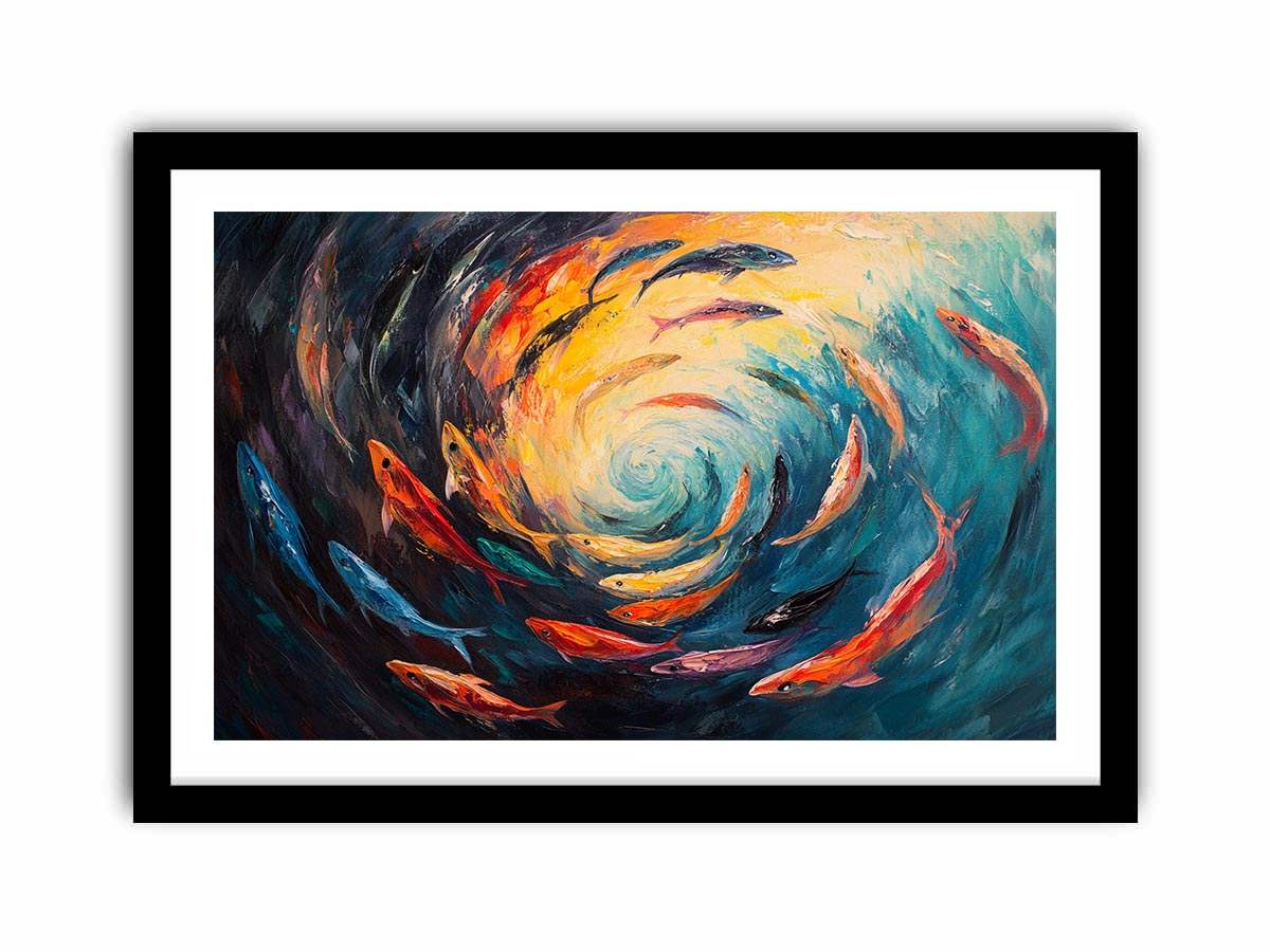 swimming Canvas Painting 