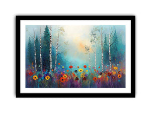 Birch Trees Canvas Painting 