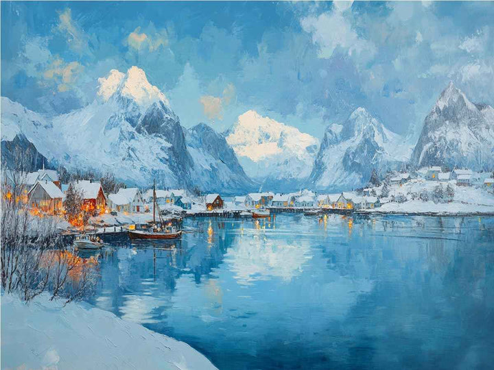 Winter Island Canvas Painting 