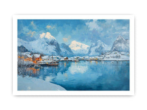 Winter Island Canvas Painting 