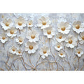 White Flowers  Oil Painting