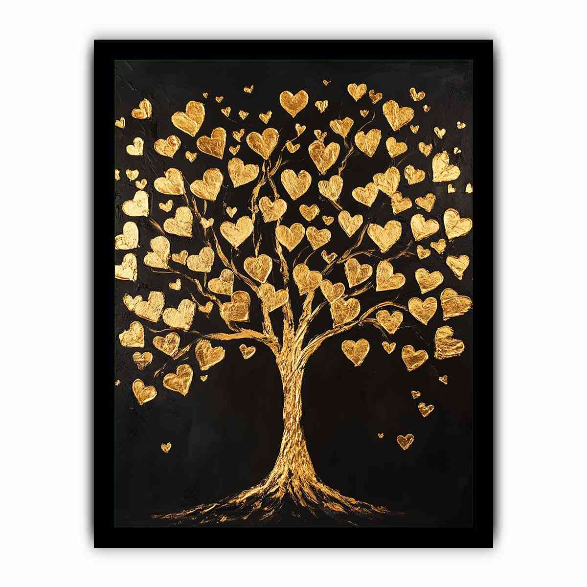 Gold Tree Canvas Painting 