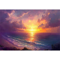 Beach Sunrise Oil Painting
