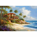 Coastal Home Oil Painting