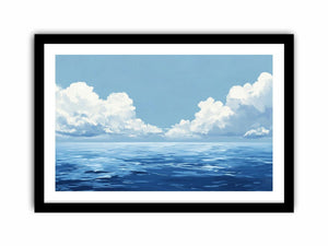Cloudy Sea Canvas Painting 