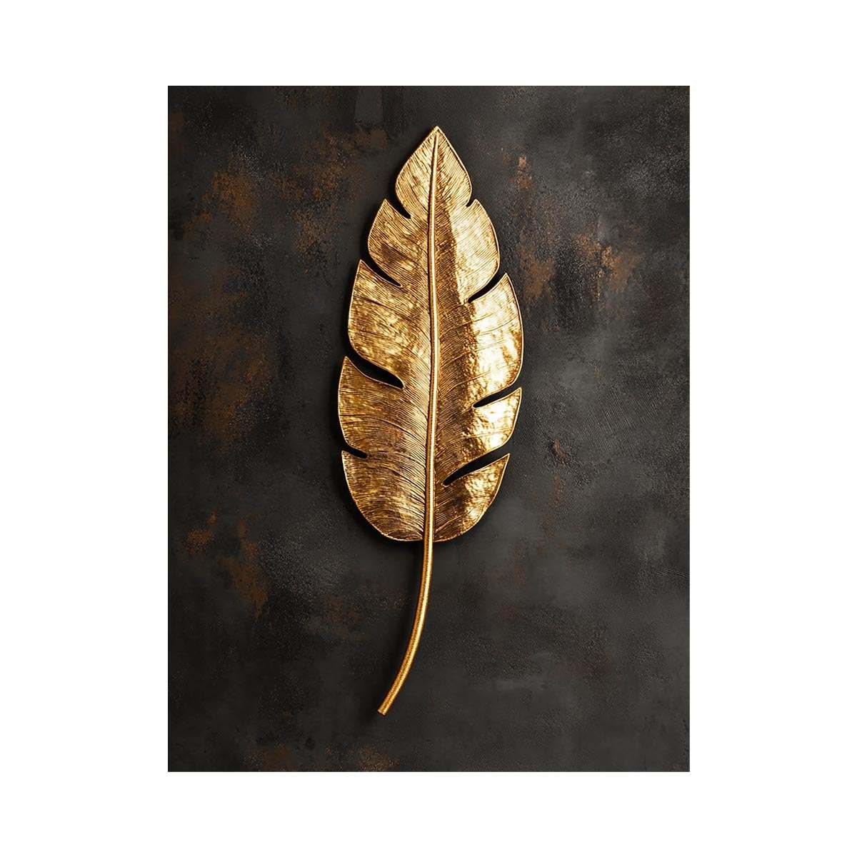 Gold Feather Oil Painting