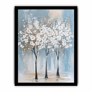 White Tree Canvas Painting 