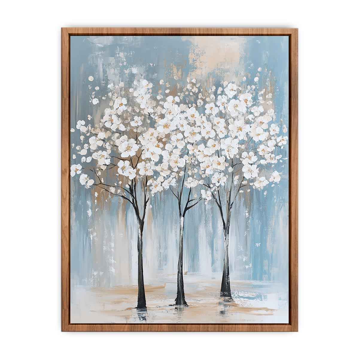 White Tree Canvas Painting 
