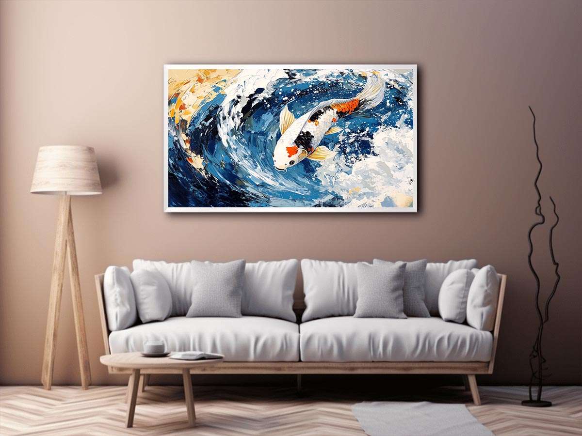 Koi Fish Canvas Painting 