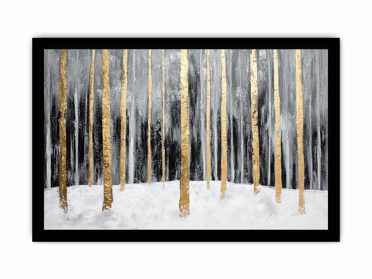 Gold Trees Canvas Painting 