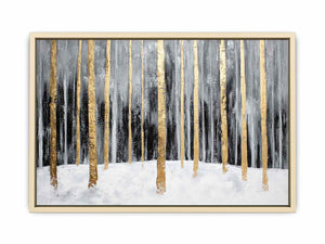 Gold Trees Canvas Painting 
