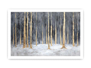 Gold Silver Accents Canvas Painting 